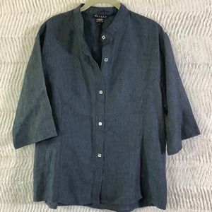 VSierra Mejico Stonewashed 100% Lino Shirt (NWOT)